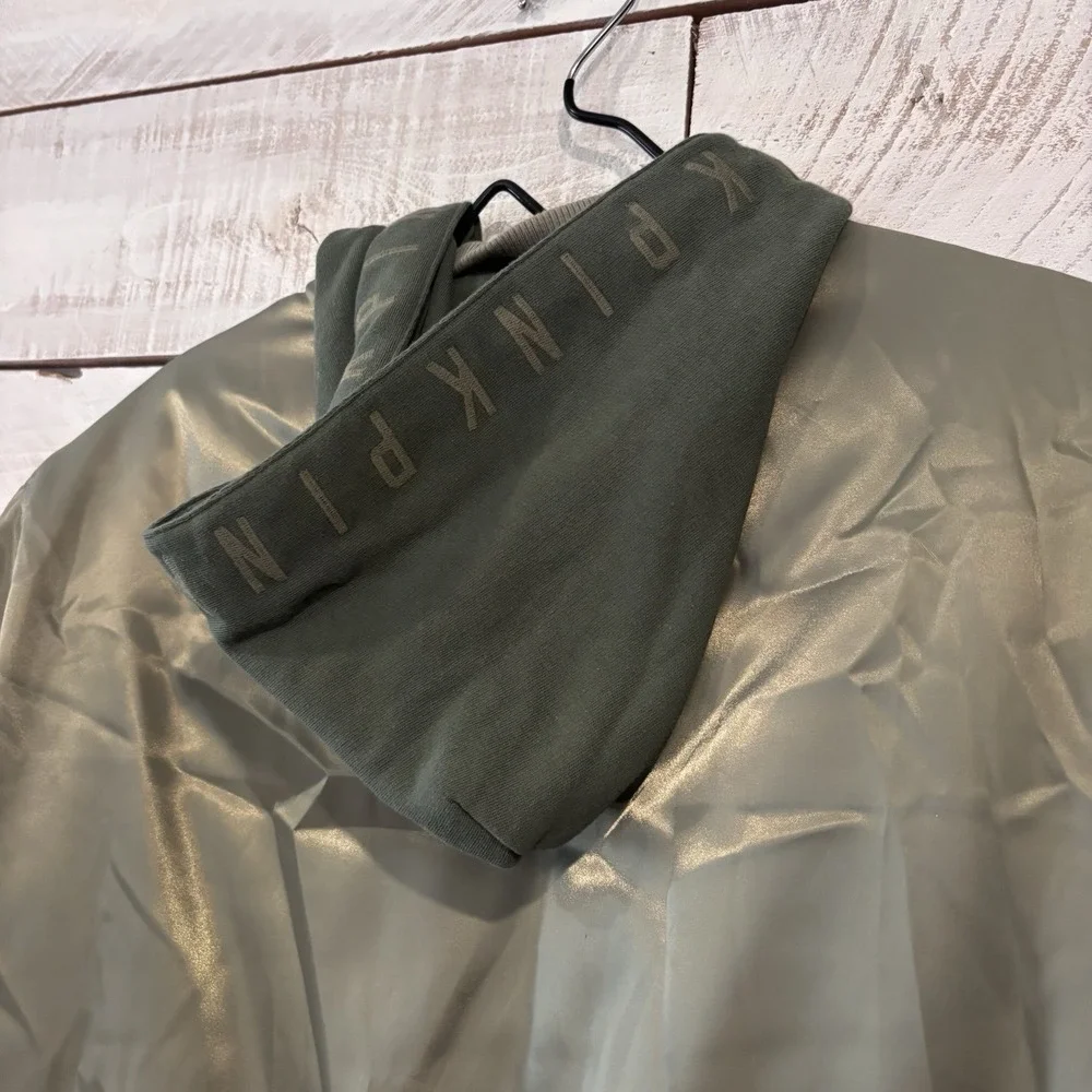 Victoria's Secret PINK Army Green Satin Bomber Jacket Limited Edition Size Small